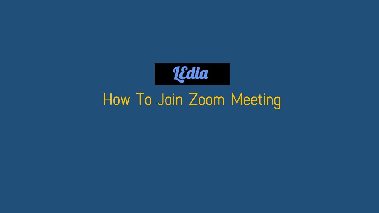 How to join zoom meeting ?