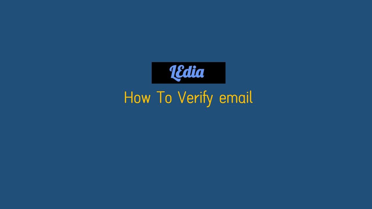 How to verify email ?