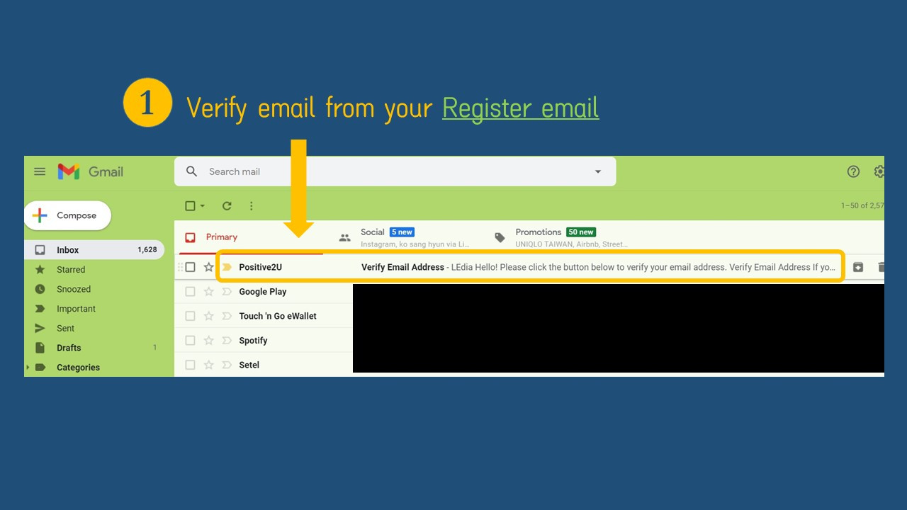 how to verify email step 1