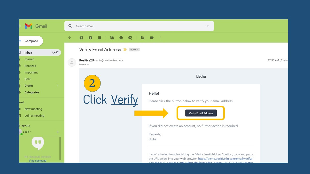 how to verify email step 2
